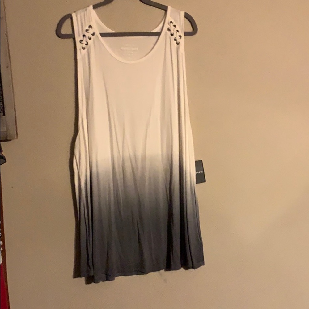 White tank that fades to gray at the bottom